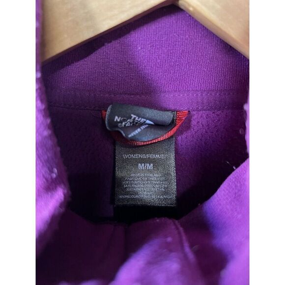 The North Face Womens Purple 1/4 Zip Fleece Pullover Sweatshirt Size Medium - Picture 4 of 4